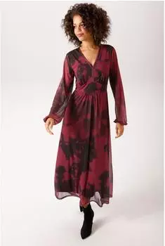 Aniston Maxikleid mit Batik-Print (19936662) bordeaux/karminrot/schwarz