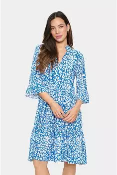 Saint Tropez EdaSZ Shirt Dress azur / weiß