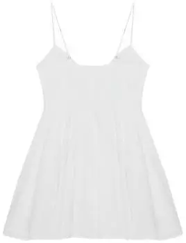 Koton Strandkleid mit Trägern A-Linie Minikleid weiß