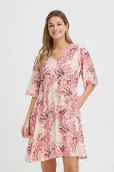 Fransa FRARiana Blusenkleid beige/pink