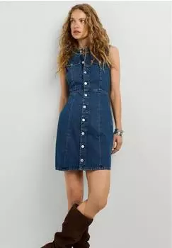 Pepe Jeans Vine Fitted Dress Jeanskleid (54718300) 12 oz blau rigid denim