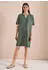 Cecil Blusenkleid knielang aus Leinenmix (CCB14475017325XS) oliv