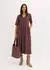 bonprix Cotton Jersey Dress Midi Length Loose Fit (91435195) lila
