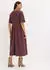 bonprix Cotton Jersey Dress Midi Length Loose Fit (91435195) lila