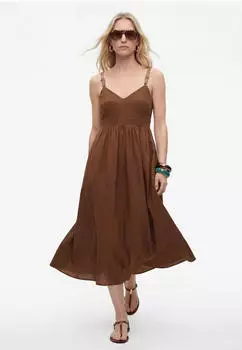 Koton Badekleid Fit & Flare Midikleid braun