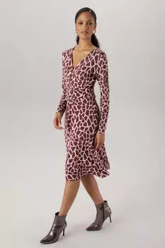 Aniston Blusenkleid (25340969) maronebraun/offwhite
