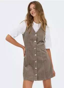 Only ONLMOXIE S/L BUT CORD DRESS Cordkleid Regular Fit (15325091) fossil