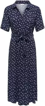 Jacqueline de Yong Jdysezen Life 3/4 Midi Dress WVN Noos Regular Fit Dress (15320702) dunkelblau/weiß