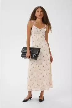 Kaffe KABLAIR Maxikleid wei&szlig;/beige