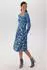 Aniston Jerseykleid mit gerafftem Taillenbund (32094160) royalblau/schwarz/weiß