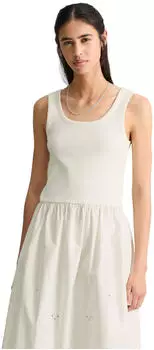 Marc O'Polo Jerseykleid mit Lochstickereien (5000010187) wei&szlig;