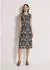 Madeleine Midi Dress Sommerkleid mit Unikat-Print (60478903600360) schwarz/weiß