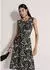 Madeleine Midi Dress Sommerkleid mit Unikat-Print (60478903600360) schwarz/weiß