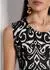 Madeleine Midi Dress Sommerkleid mit Unikat-Print (60478903600360) schwarz/weiß