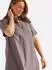 Sheego Leinenkleid A-Linien-Kleid (57227453) dunkeltaupe