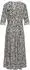 Lascana Maxi Dress with Leaf Print schwarz/creme