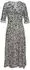Lascana Maxi Dress with Leaf Print schwarz/creme