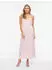 Vila Ravenna Satin-Midikleid mit Spaghettiträger (14085601) pastellpink