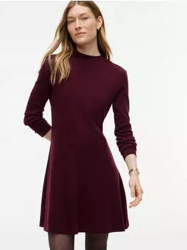 Tommy Hilfiger Slim 5x2 Rib Mix Midi Dress Slim Fit (WW0WW51726) weinrot