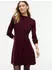 Tommy Hilfiger Slim 5x2 Rib Mix Midi Dress Slim Fit (WW0WW51726) weinrot