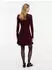 Tommy Hilfiger Slim 5x2 Rib Mix Midi Dress Slim Fit (WW0WW51726) weinrot
