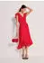 Madeleine Chiffonkleid mit Schlangenmuster (94390159) rot/weiß