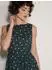 Apricot Midi Dress with Polka-Dot Pattern grün