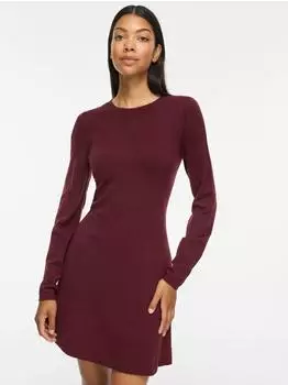 Vila VICOMFY A-LINE O-NECK KNIT DRESS - NOOS Strickkleid (14110971) port royale melange