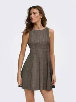 Only ONLAZURA S/L Waist Dress Regular Fit Minikleid grau
