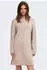 Only ONLPRINCESS LS HIGHNECK DRESS KNT Strickkleid Regular Fit (14479826) mocha meringue detail:melange