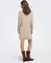 Only ONLPRINCESS LS HIGHNECK DRESS KNT Strickkleid Regular Fit (14479826) mocha meringue detail:melange