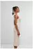 Urban Classics Ladies Midi Rib Knit Crossed Back Dress (TB8276) beige