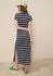 Tamaris Ibiza Woven Dress Long Sleeve (23368412) marine/creme gestreift
