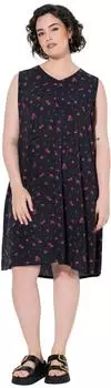 Ulla Popken Maxi Dress A-Linie Rundhalsausschnitt (852824)