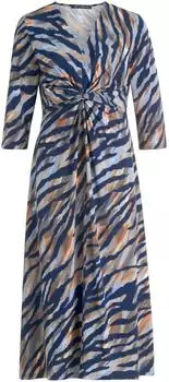 Betty Barclay Midi Dress with Ruching (48675458) blau/braun