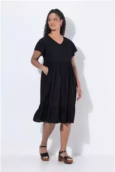 Angel of Style Jerseykleid mit diagonaler Taillennaht in großen Größen (852418) schwarz