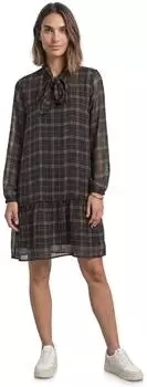 Street One Midi Dress with Bow Detail (A14509427874) schwarz coffee
