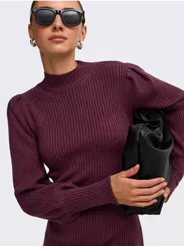 Only Onlkatia L/S Dress Knt Noos (19936331) fig/cyclam