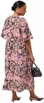 Kaffe KAsirena Midi Dress (51639258) pink flower print