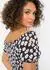 bonprix Midi dress with smocking detail, flared fit (91783995) dunkelblau geblümt