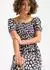 bonprix Midi dress with smocking detail, flared fit (91783995) dunkelblau geblümt