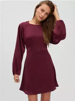 Vero Moda VMMIRO LS SHORT DRESS WVN NOOS Regular Fit Minikleid (143269883) windsor wine