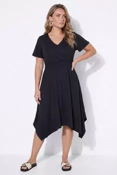 Angel of Style Midi-Jerseykleid A-Linie (853518) schwarz