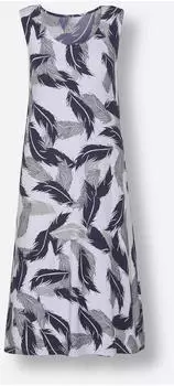 Feel Good Sommerkleid mit Rundhals-Ausschnitt (22864108) wei&szlig;, bedruckt