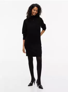 Tommy Hilfiger TJW ESS Turtleneck Sweater Dress Slim Fit (DW0DW23460) schwarz