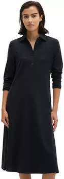 Marc O'Polo Hemdblusenkleid Flared aus Single Jersey mit Paper-Finish (62064626) maritime blau