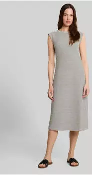 Tom Tailor Denim Fitted Jacquard Midi-Kleid (1051291) wei&szlig;