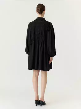 Y.A.S YASPALA LS Smock Shirt Dress (26041005) schwarz
