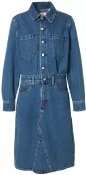 Levi's Ls A Line Western Dress Lässiges Kleid (005NZ) blue denim