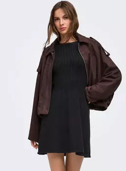 Only ONLFIA LS FIT FLARE ONEC DRESS CS KNT Strickkleid Regular Fit (26145340) schwarz